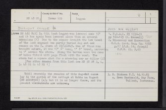 Loch Laggan, NN48SE 1, Ordnance Survey index card, page number 1, Recto