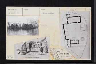 Lake Of Menteith, Inch Talla, Talla Castle, NN50SE 5, Ordnance Survey index card, Recto