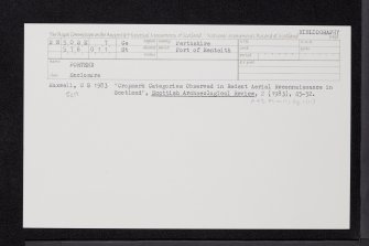 Portend, NN50SE 7, Ordnance Survey index card, Recto