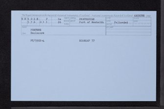 Portend, NN50SE 7, Ordnance Survey index card, Recto
