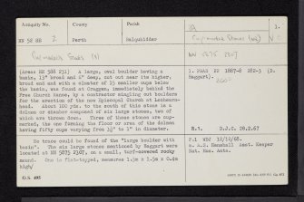 Craggan, NN52SE 2, Ordnance Survey index card, page number 1, Recto