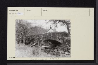 Balquhidder, Kirkton Burn, Kirkton Bridge, NN52SW 21, Ordnance Survey index card, Recto