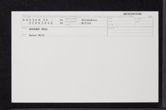 Killin, Dochart Mill, NN53SE 36, Ordnance Survey index card, Recto