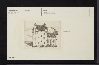 Meggernie Castle, NN54NE 4, Ordnance Survey index card, Verso