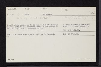 Kerrowmore, NN54NE 6, Ordnance Survey index card, Recto