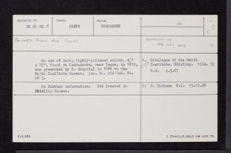 Cambusmore, NN60NE 8, Ordnance Survey index card, Recto