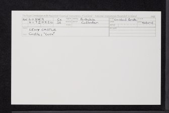 Leny Castle, NN60NW 9, Ordnance Survey index card, Recto