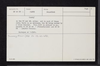 Auchenlaich, NN60NW 10, Ordnance Survey index card, page number 2, Verso