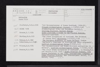 Bochastle, NN60NW 17, Ordnance Survey index card, page number 1, Recto