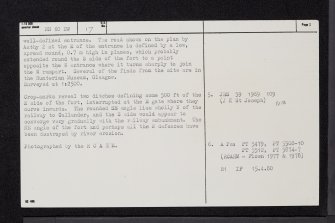 Bochastle, NN60NW 17, Ordnance Survey index card, page number 2, Verso