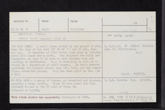 Wester Torrie, NN60SE 2, Ordnance Survey index card, Recto