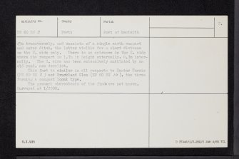 Tamnafalloch, NN60SW 3, Ordnance Survey index card, page number 2, Verso