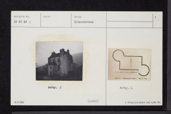 Edinample Castle, NN62SW 2, Ordnance Survey index card, page number 1, Recto