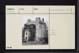 Edinample Castle, NN62SW 2, Ordnance Survey index card, page number 4, Verso