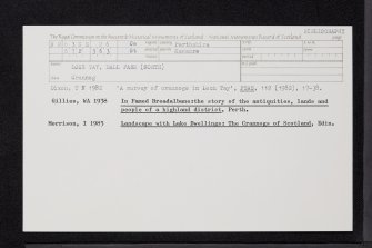 Loch Tay, Dall Farm North, NN63NE 26, Ordnance Survey index card, Recto