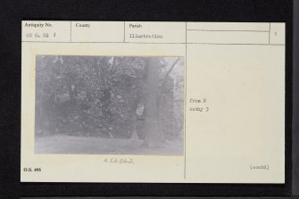 Carnbane Castle, NN64NE 1, Ordnance Survey index card, page number 1, Recto