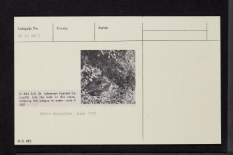 Craigianie, NN64NW 5, Ordnance Survey index card, Recto