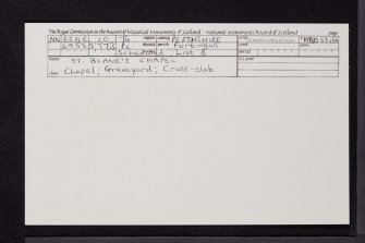 Lassintullich, St Blane's Chapel, NN65NE 10, Ordnance Survey index card, Recto