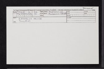 Cromlix House, NN70NE 2, Ordnance Survey index card, Recto