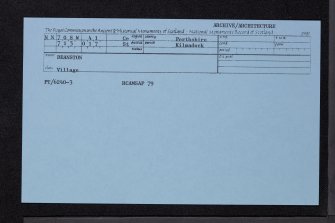 Deanston, General, NN70SW 41, Ordnance Survey index card, Recto