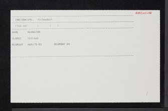 Deanston, General, NN70SW 41, Ordnance Survey index card, Recto