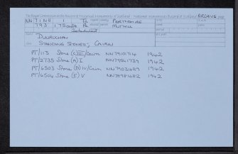 Dunruchan, NN71NE 1, Ordnance Survey index card, Recto