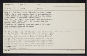 Dunruchan, NN71NE 1, Ordnance Survey index card, page number 3, Recto