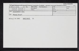 Dalrannoch Hill, NN71NW 5, Ordnance Survey index card, Recto