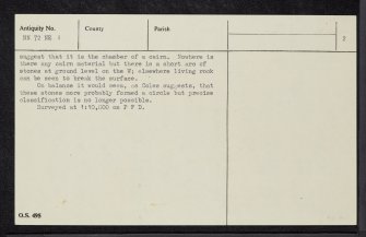 Balmuick, NN72NE 1, Ordnance Survey index card, page number 2, Verso