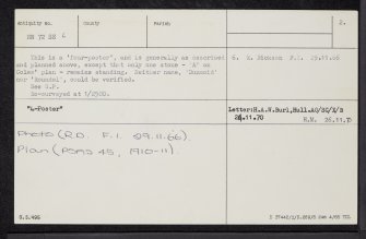 'Dunmoid', Dalginross, NN72SE 6, Ordnance Survey index card, page number 2, Verso