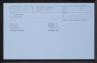 Dalginross, NN72SE 22, Ordnance Survey index card, Recto