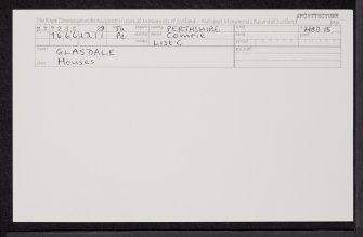Glasdale, NN72SE 29, Ordnance Survey index card, Recto