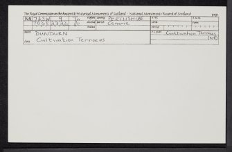 Dundurn, NN72SW 9, Ordnance Survey index card, Recto