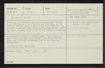 Wester Litigan, NN74NE 8, Ordnance Survey index card, Recto