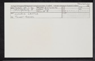 Comrie Castle, NN74NE 29, Ordnance Survey index card, Recto