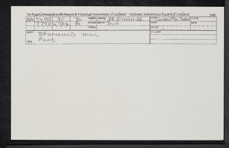 Drummond Hill, NN74NE 30, Ordnance Survey index card, Recto