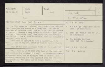 Drummond Hill, NN74NE 30, Ordnance Survey index card, page number 1, Recto