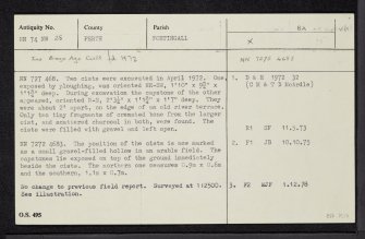 Culdaremore, NN74NW 28, Ordnance Survey index card, Recto