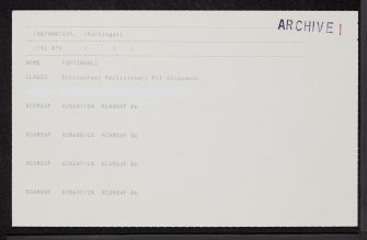 Fortingall, NN74NW 39, Ordnance Survey index card, page number 1, Recto