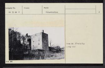 Garth Castle, NN75SE 2, Ordnance Survey index card, page number 2, Verso