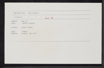 Garth Castle, NN75SE 2, Ordnance Survey index card, Recto