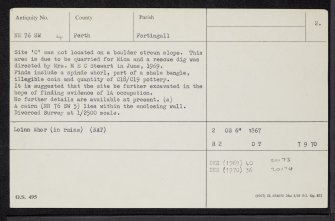 Allt Na Moine Buidhe, NN76SW 4, Ordnance Survey index card, page number 2, Verso