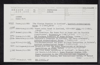 Ardoch, NN80NW 10, Ordnance Survey index card, page number 3, Recto