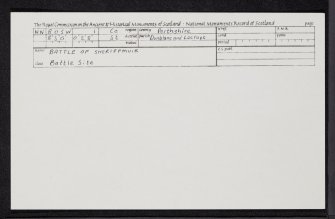 Battle Of Sheriffmuir, NN80SW 1, Ordnance Survey index card, Recto