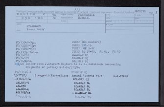 Strageath, NN81NE 2, Ordnance Survey index card, page number 2, Recto