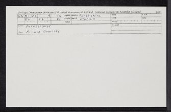 Pitkelloney, NN81NE 9, Ordnance Survey index card, Recto