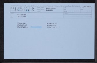 Cuiltburn, NN81NE 19, Ordnance Survey index card, Recto