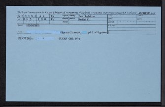 Bennybeg, NN81NE 44, Ordnance Survey index card, Recto