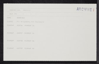 Bennybeg, NN81NE 44, Ordnance Survey index card, page number 1, Recto