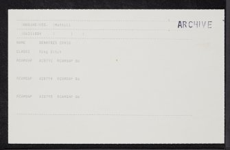 Bennybeg Craig, NN81NE 55, Ordnance Survey index card, Recto